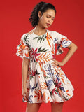 Campus Sutra Women's Floral Fit & Flare Dress