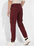 Campus Sutra Men's Poly Cotton Cuffed Hem Cargo Pant
