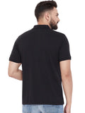 Cotton Blend Solid Half Sleeves Mens Polo Neck T-Shirt (Pack of 4)